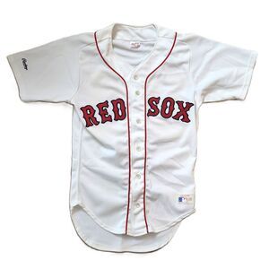 Vintage Button Front Rawlings BOSTON RED SOX Jersey 1987 Size 36 Number 24